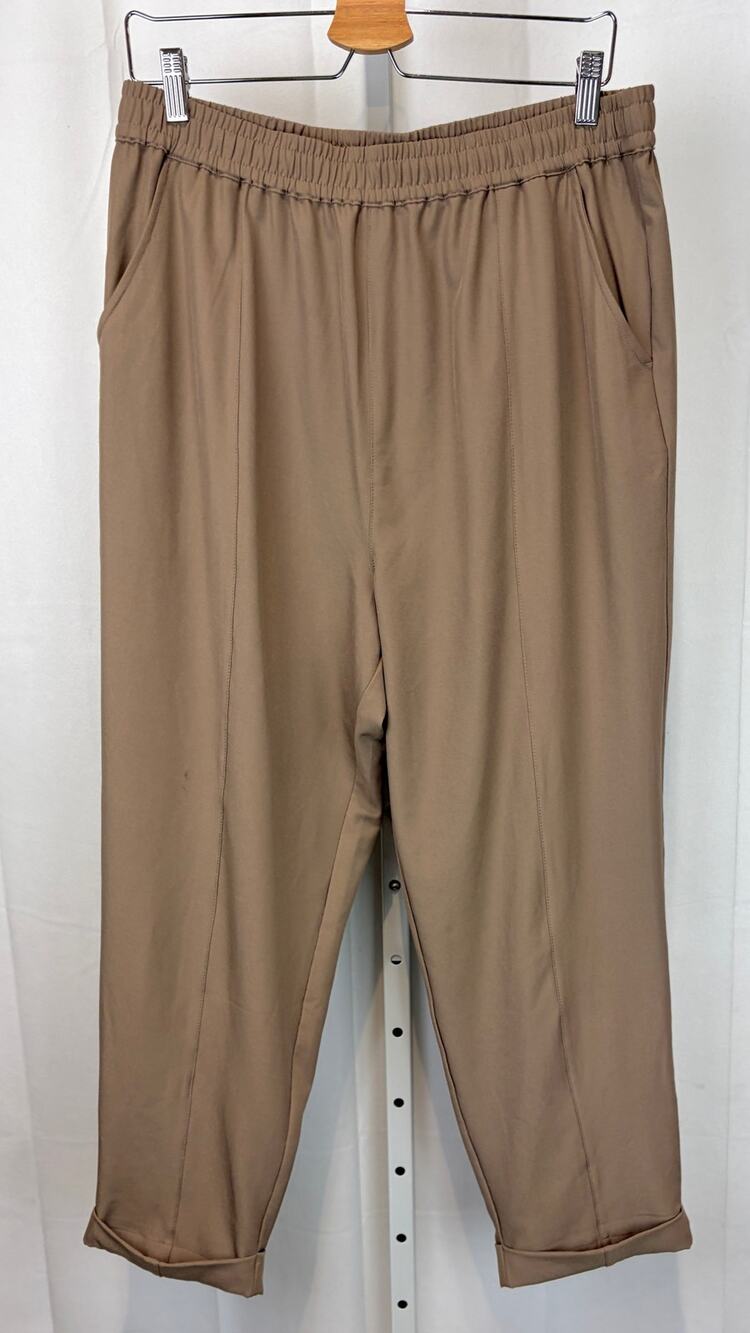 VARLEY Cypress Turn Up Pants Stretch Twill Tapered Ankle Taupe Brown Size XL
